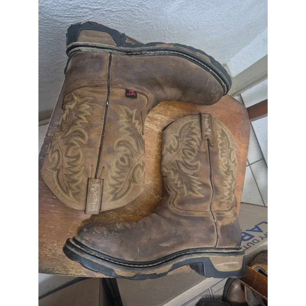 Tony Lama Work Boots EH Steel Toe 11EE Leather Waterproof TW1019